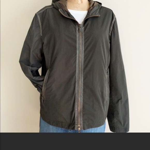 John Varvatos Dark Olive Green Nylon Jacket Size L - Picture 4 of 5